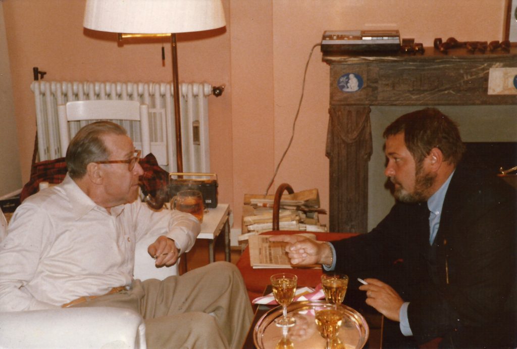Юлиан Семенов с Жоржем Сименоном. Лозанна. 1980 год.